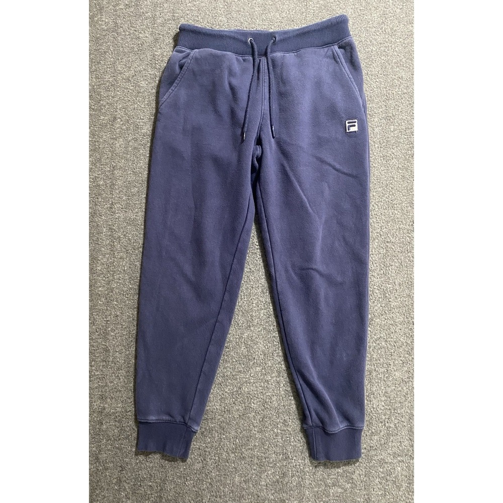 FILA Mens Track Pants Joggers Purple Cotton Size S